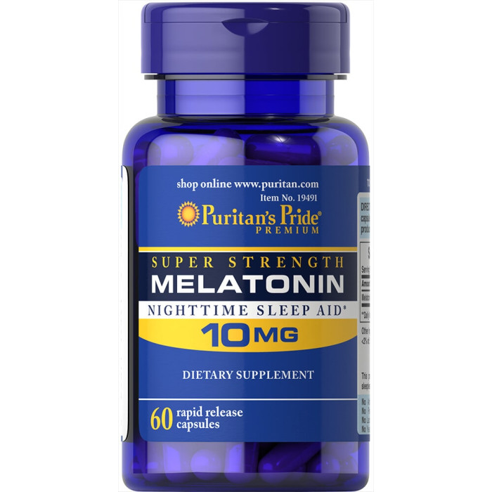 Мелатонін, Puritan`s Pride, Melatonin, 10 мг, 60 таблеток